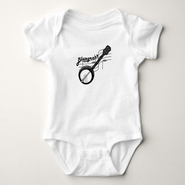 T-shirt Música Bluegrass com banjo (Frente)