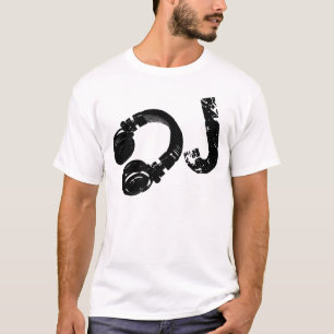 T-shirt música d.j. / fone de ouvido DJ