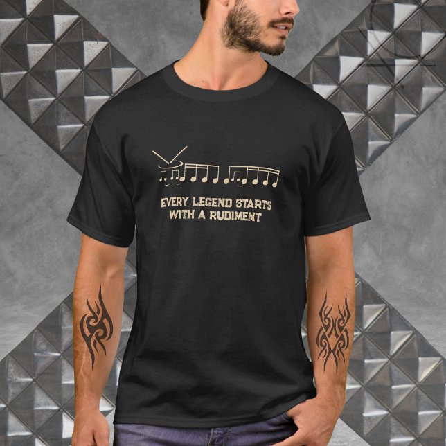 T-Shirt Musical Única de Rudimento de Drummer (Unique Drummer Rudiment Musician T-Shirt)