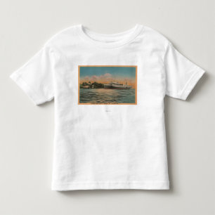 T-shirt Muskegon, MI - vista da tosquiadeira de Milwaukee