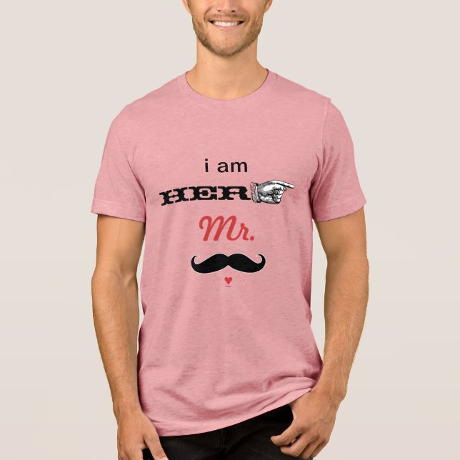 T-shirt MUSTACHE Eu sou o seu Sr. Photo Props (Frente)