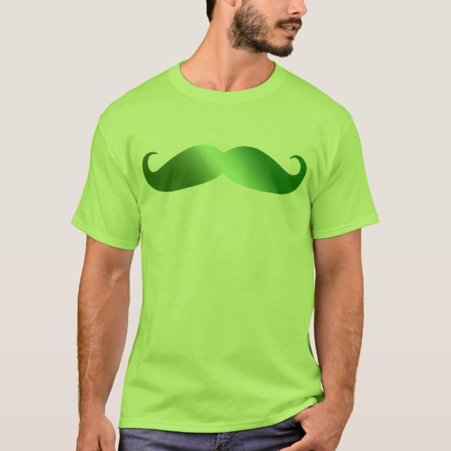 T-shirt Mustache Irlandês Verde (Frente)
