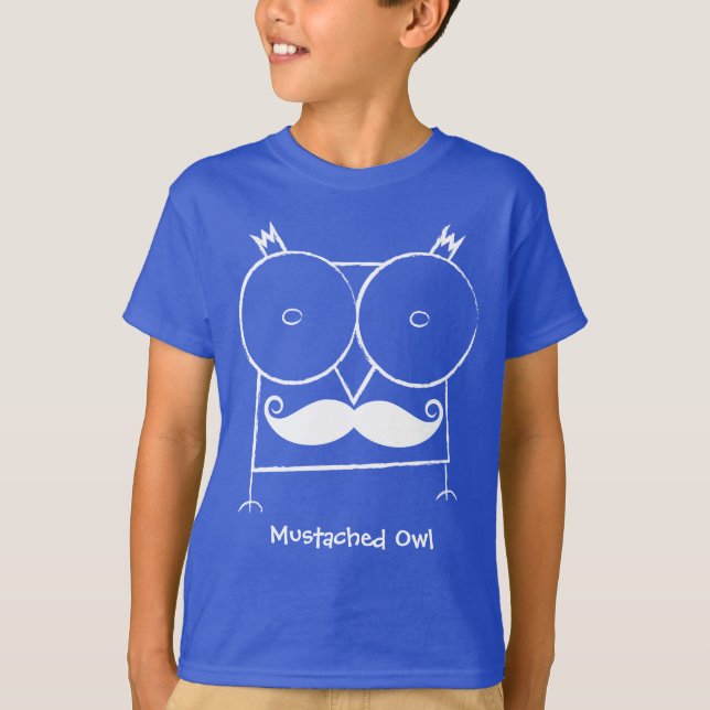 T-shirt Mustached personalizado de ComfortSoft® da (Frente)