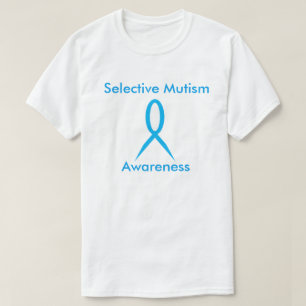 T-shirt Mutism seletivo da fita da consciência