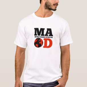 T-shirt mutuamente assegurado LOUCO da destruição
