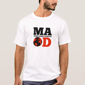 T-shirt mutuamente assegurado LOUCO da destruição