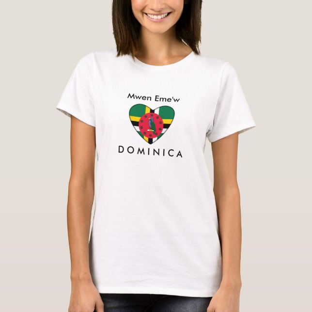 T-shirt Mwen Eme'w, D O M MIM N MIM C A (Frente)