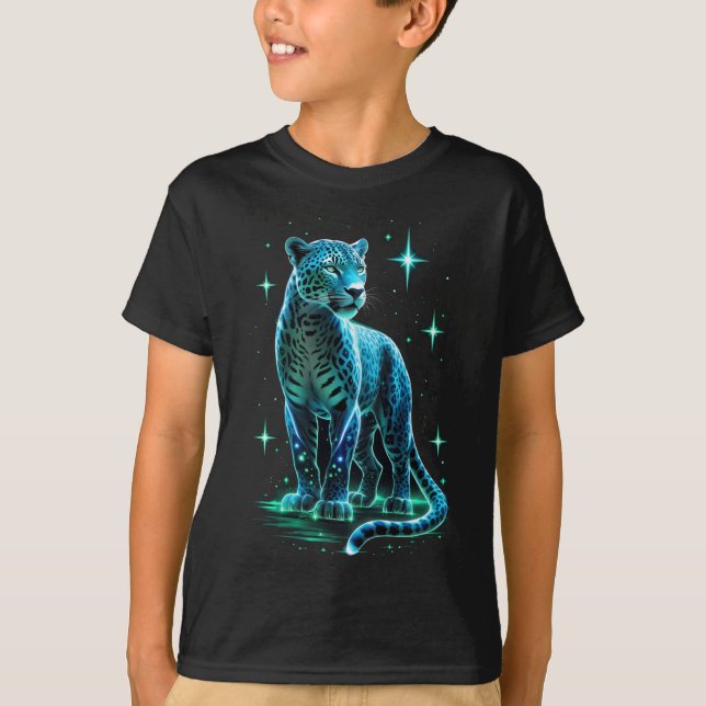 T-Shirt Mystical Blue Energy Jaguar (Frente)