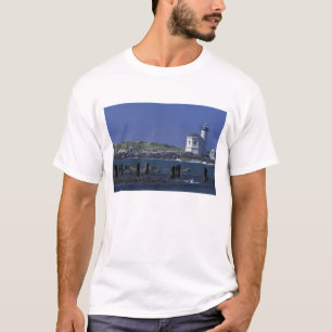 T-shirt NA, EUA, Oregon, Bandon, Farol Coquille