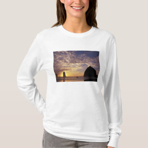 T-shirt NA, EUA, Oregon, Costa de Oregon, Canon Beach com