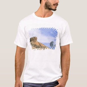 T-shirt NA, EUA, Texas Moinho de vento e falésias de Palo