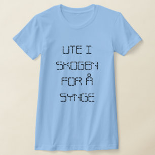 T-shirt na floresta para cantar em azul norueguês