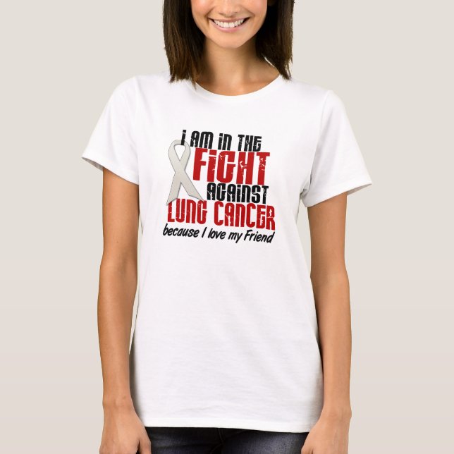 T-shirt Na Luta Contra O Cancer Pulmonar (Frente)