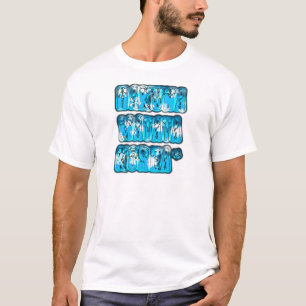 T-shirt Na moda azul vintage Zombi Design Hakuna Matata K