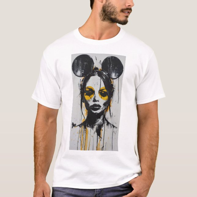T-Shirt na moda Black and White (Frente)