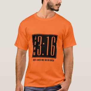 T-Shirt na moda Christian John 3:16