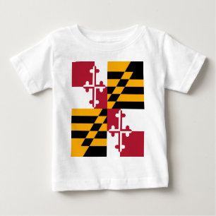 T-shirt Na moda de Sinalizador do Estado de Maryland