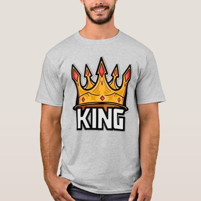 T-Shirt na moda King Crown (Frente)