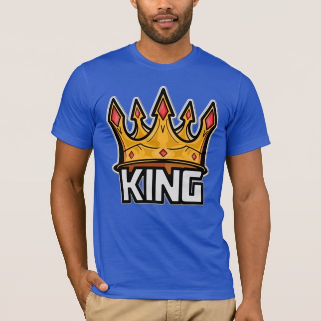 T-Shirt na moda King Crown (Frente)