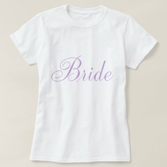 T-shirt Na moda Script Lavanda Brid (Frente do Design)