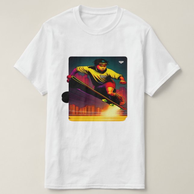 T-Shirt na moda Skateboarder Lover | Rua Única (Frente do Design)