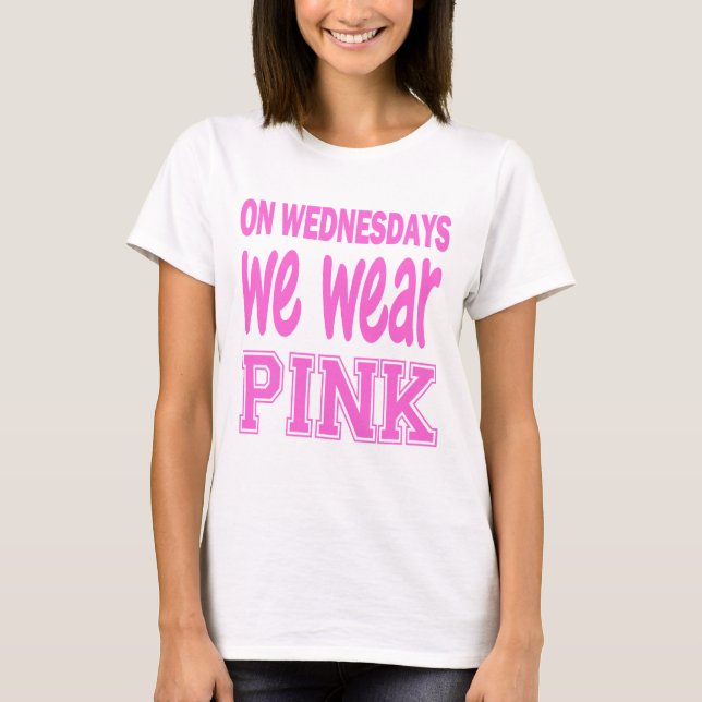 T-shirt na quarta-feira vestimos rosa (Frente)