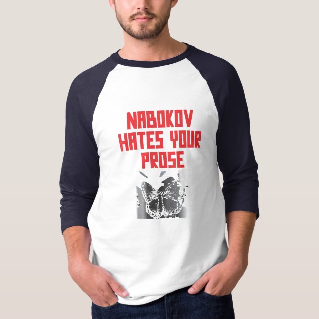 T-SHIRT NABOKOV ODEIA SUA PROSE (Frente)
