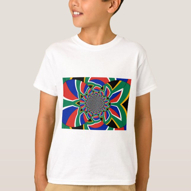 T-shirt Nação Arco-Íris: Vibrante Impressão de Arte na Áfr (Frente)