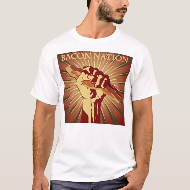 T-shirt Nação do bacon (Frente)