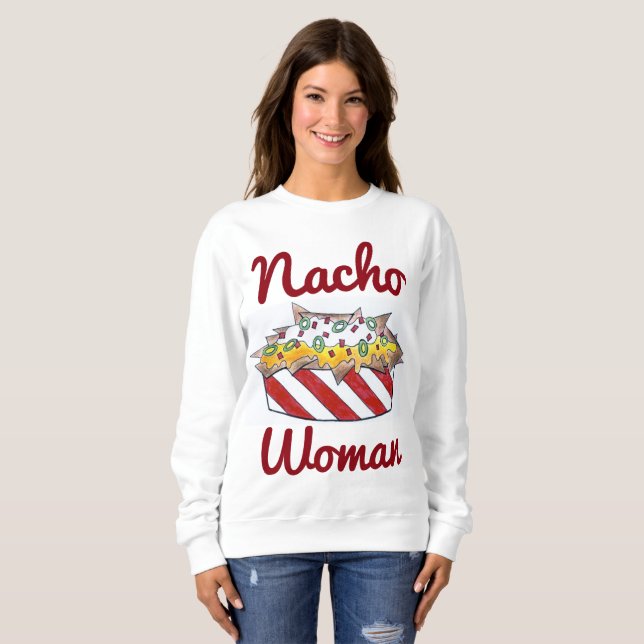T-shirt Nacho Não Sua Mulher Engraçada Nachos Comida (Frente Completa)