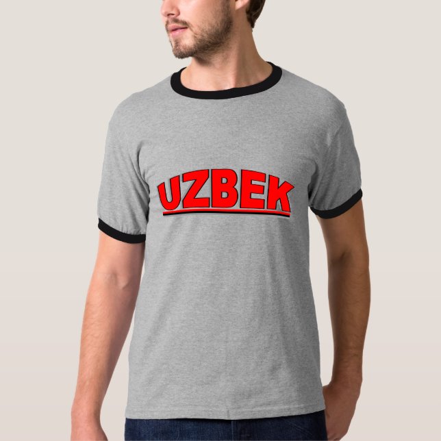 T-shirt Nacionalidades - "Uzbeque " (Frente)