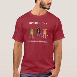T-shirt Nada termina um Natal de Shiba Inu