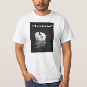 T-shirt Nadação Nadada Nadada Nadada Nadada, Eu Amo Cisnes
