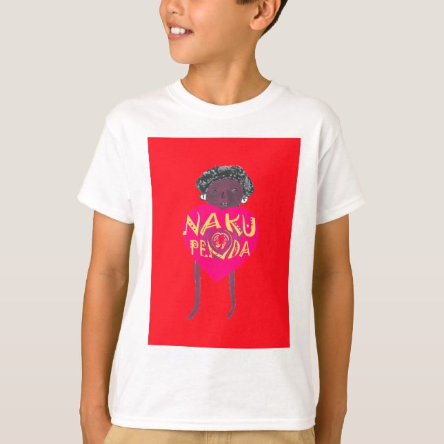 T-shirt Nakupenda Love Art - Swahili Heart Design (Frente)