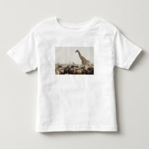 T-shirt Namíbia, Parque Nacional Etosha. Uma girafa solitá