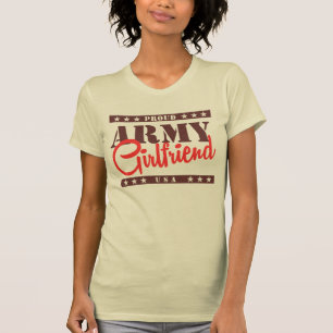 T-shirt Namorada orgulhoso do exército