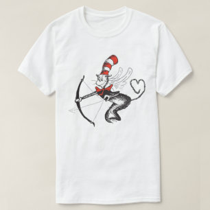 T-shirt Namorados Dr. Seuss   O Gato no Cupido de Chapéu