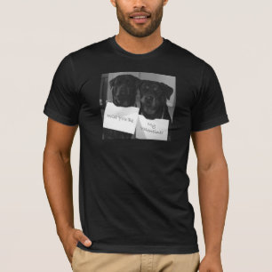 T-shirt Namorados-Homens de Rottweiler