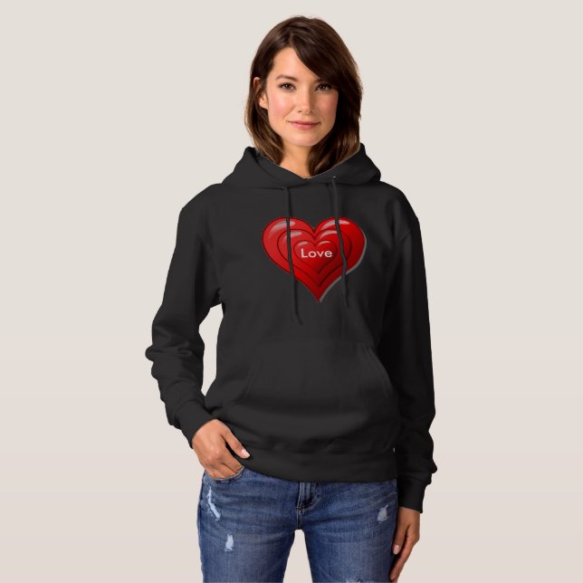T-shirt Namorados Red Heart Sweatshirt (Frente Completa)