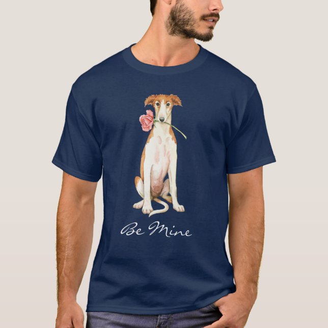 T-shirt Namorados Rosa de Borzoi (Frente)