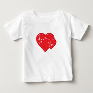 T-shirt namorados-Te Amo 2- Corações Vermelhos