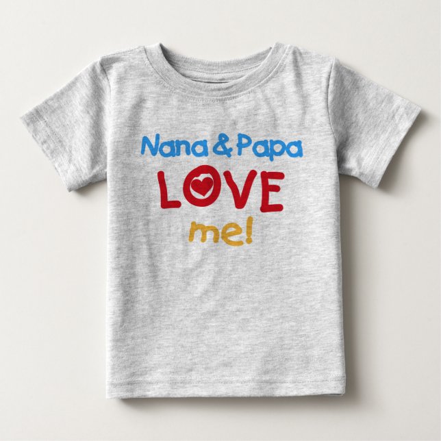 T-shirt Nana e a papá amam-me (Frente)