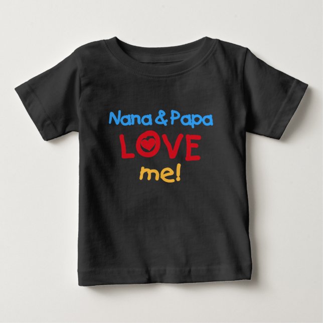 T-shirt Nana e papai me amam (Frente)
