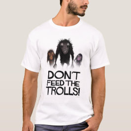 T-shirt Não alimente aos troll o Internet engraçado Meme