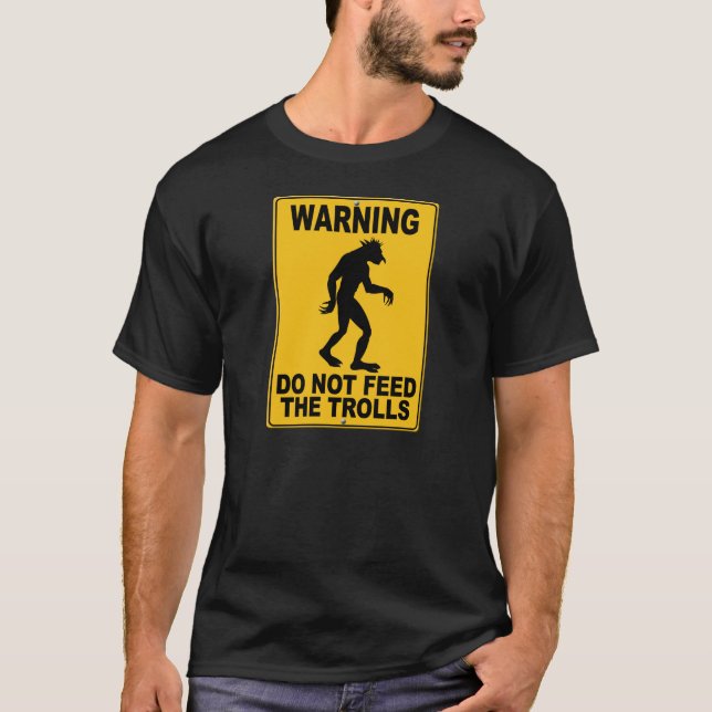 T-shirt Não alimente os troll (Frente)