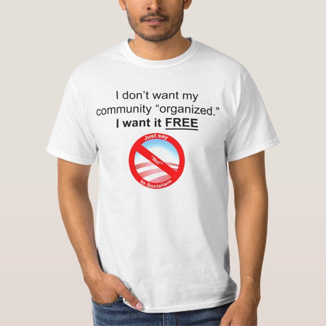 T-shirt Não ao socialismo (Frente)