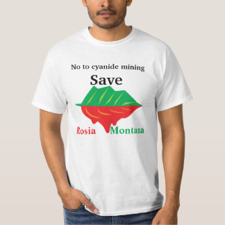 T-shirt Não às economias Rosia Montana da mineração do