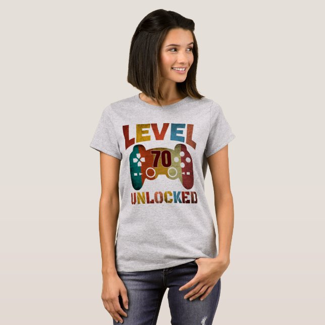 T-Shirt NÃO BLOQUEADO NÍVEL 70 (Frente Completa)