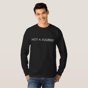 T-shirt Não é um turista Mens LS