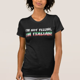 T-shirt Não gritando eu sou italiano (NA OBSCURIDADE)